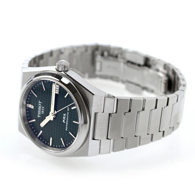 ティソ PRX POWERMATIC 80 自動巻き 腕時計 ブランド メンズ レディース TISSOT T137.207.11.091.00 アナログ グリーン スイス製の画像