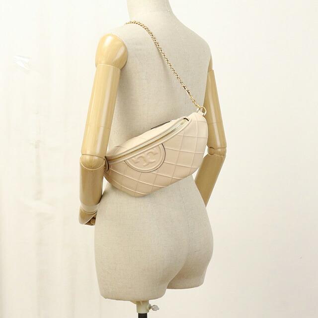 トリーバーチ ボディバッグ レディース ブランド TORY BURCH FLEMING NEW BELT BAG レザー 160132 NEW CREAM ベージュ系 バッグ 軽量 小さめ 高級 おしゃれ プレゼント 女性 実用的 かわいい TORY BURCH（トリーバーチ） ボディバッグ レディース ブランド TORY