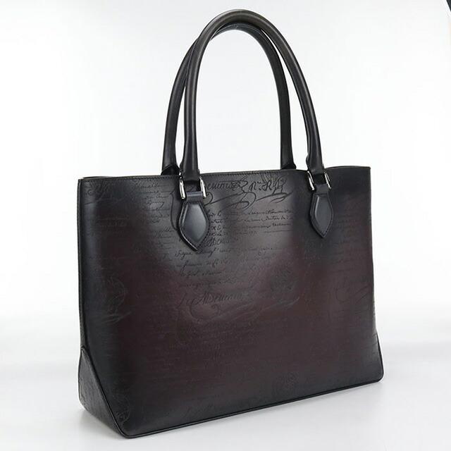 中古良品Berluti ベルルッティ トートバッグ トゥジュール  スクリットレザー メンズ ブラウン Berluti（ベルルッティ） 中古 トートバッグ メンズ ブランド
