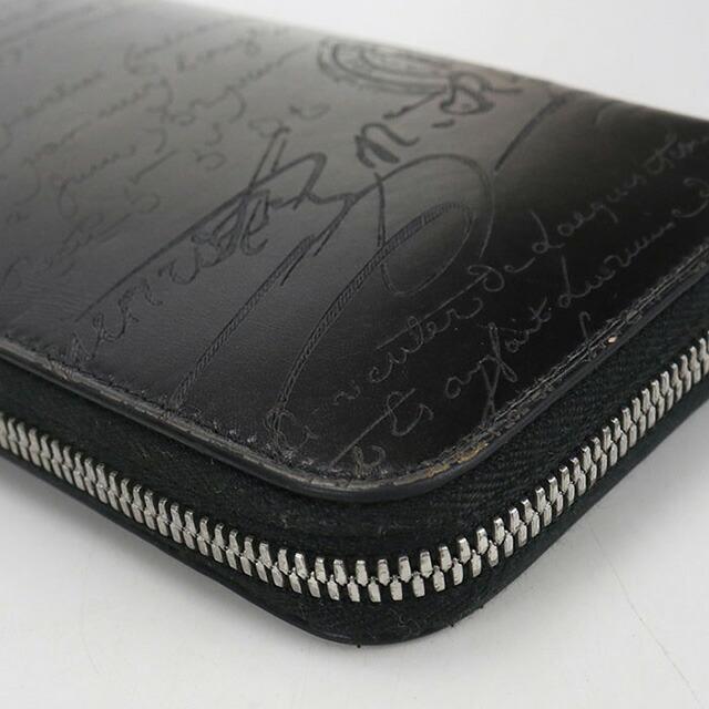 Berluti ベルルッティ/イタウバカリグラフィ/ブラック系/Aランク/69【中古】 Berluti（ベルルッティ） 中古 長財布ラウンドファスナー メンズ