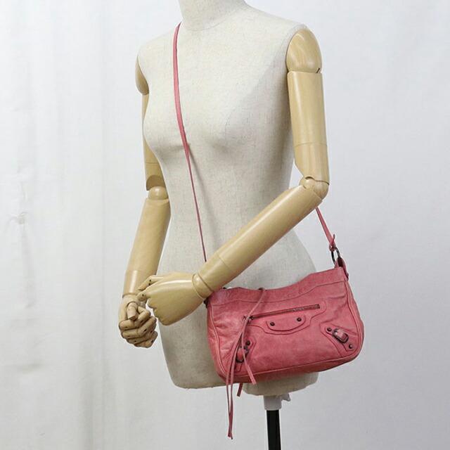 BALENCIAGA バレンシアガ ショルダーバッグ クラシックツールキット 327101 レザー ピンク 美品 中古 4b005334 BALENCIAGA バレンシアガ ショルダーバッグ クラシックツールキット