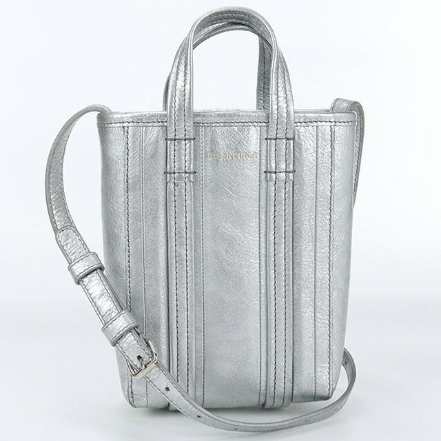 バレンシアガ BALENCIAGA バーブ フォンホルダー ショルダーバッグ バッグ レザー レディース シルバー系 693793 【中古】 BALENCIAGA - 美品 バレンシアガ ハンドバッグ ショルダーバッグ