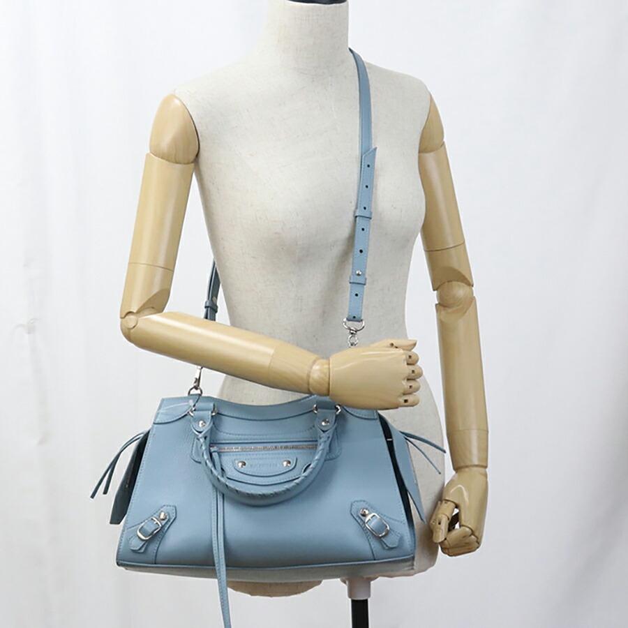 バレンシアガ BALENCIAGA ネオ シティ スモール ミニ 2way クラシック 水色 ショルダーバッグ【中古】 BALENCIAGA - バレンシアガ BALENCIAGA ネオ シティ スモール ミニ