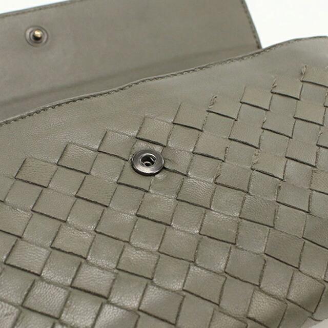 ボッテガ・ヴェネタ ラージ フラップウォレット イントレチャート 長財布二折 BOTTEGA VENETA（ボッテガ・ヴェネタ） 二つ折り長財布 666935 VCPP3