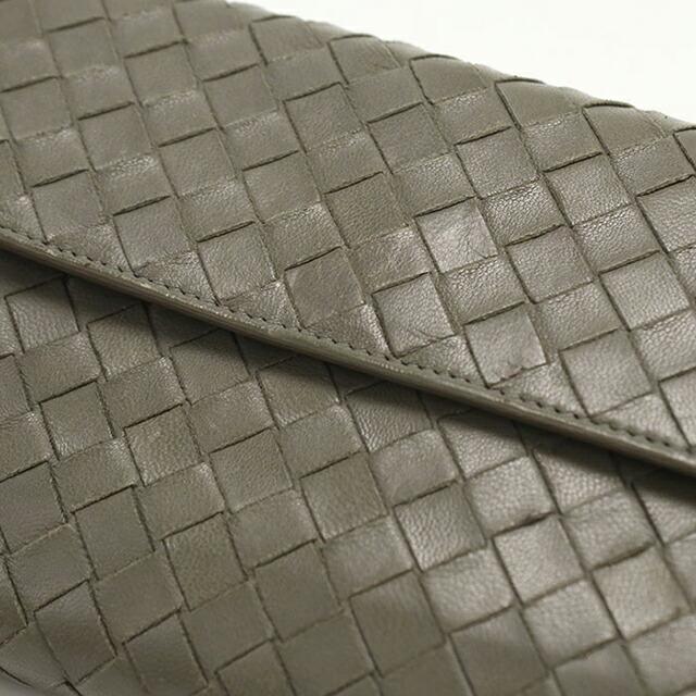 ボッテガ・ヴェネタ ラージ フラップウォレット イントレチャート 長財布二折 BOTTEGA VENETA（ボッテガ・ヴェネタ） 中古 長財布二折 レディース