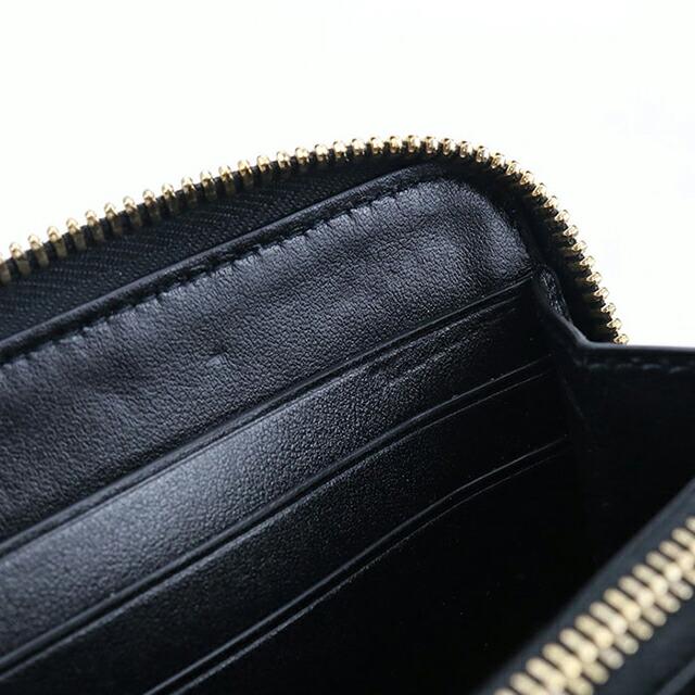 BOTTEGA VENETA ラウンドジップ 長財布 イントレチャート ブラック BOTTEGA VENETA (ボッテガ・ヴェネタ) レザー イントレチャート