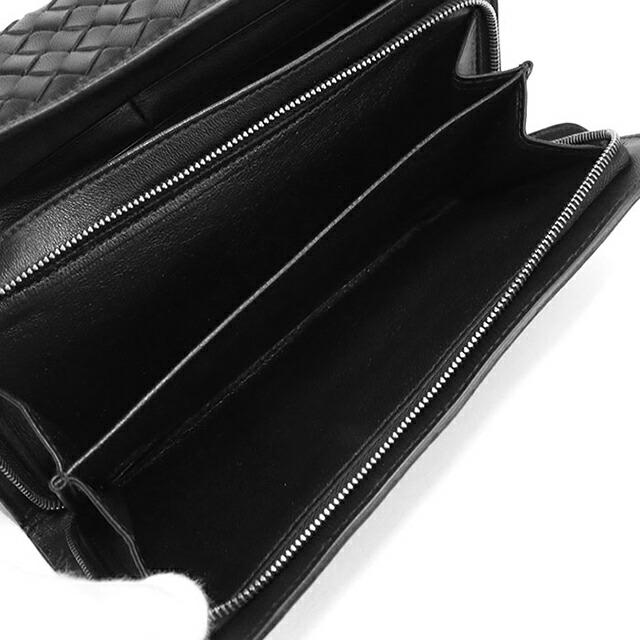 ボッテガヴェネタ イントレチャート ブラック 長財布 2つ折り財布 ユニセックス 送料無料 【中古】 BOTTEGA VENETA（ボッテガ・ヴェネタ） 二つ折り長財布 814673 VCPQ4