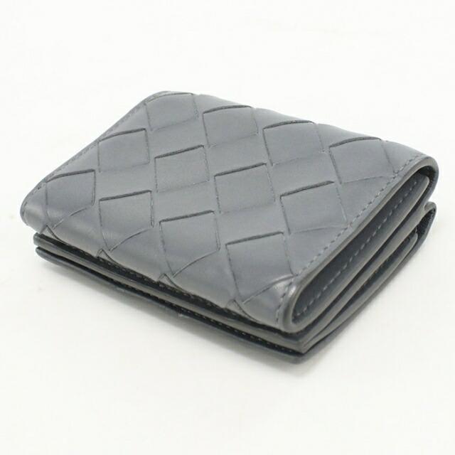 ボッテガヴェネタ BOTTEGA VENETA イントレチャート 三つ折り財布 財布 レザー レディース グレー系 【中古】 BOTTEGA VENETA（ボッテガ・ヴェネタ） 中古 三つ折り財布 三折財布