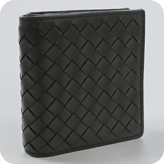 ボッテガヴェネタ 二つ折り財布 イントレチャート　折り財布　ブラウン　茶　美品 BOTTEGA VENETA（ボッテガ・ヴェネタ） 中古 二つ折り財布 二折財布