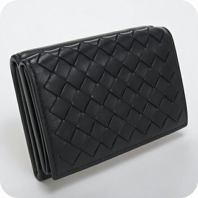 【USED】VOTTEGA VENETA 三折りコンパクト財布 イントレチャート BOTTEGA VENETA（ボッテガ・ヴェネタ） 中古 三つ折り財布 三折財布