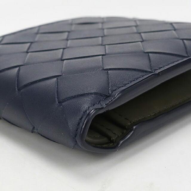 ボッテガヴェネタ 財布/二つ折り財布 BOTTEGA VENETA 折財布 イントレチャート ネイビー【中古】 BOTTEGA VENETA（ボッテガ・ヴェネタ） 中古 二つ折り財布 二折財布