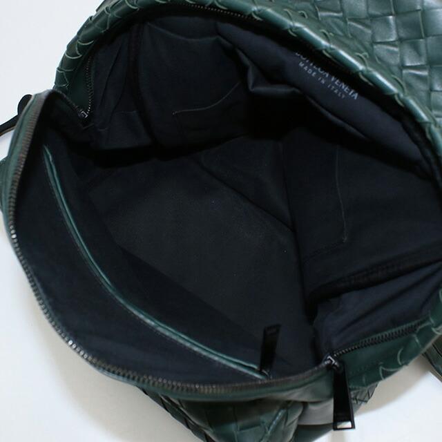 BOTTEGA BENETA イントレチャート リュック バックパック グリーン ボッテガヴェネタ イントレチャート レザー バックパック
