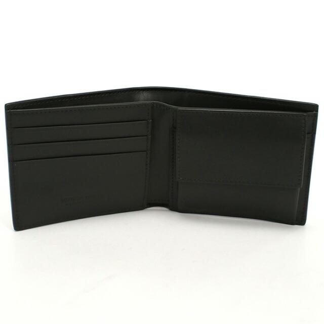 美品 ボッテガヴェネタ カセット 二つ折りウォレット ブラックカセット スモール 二つ折りウォレット| Bottega Veneta