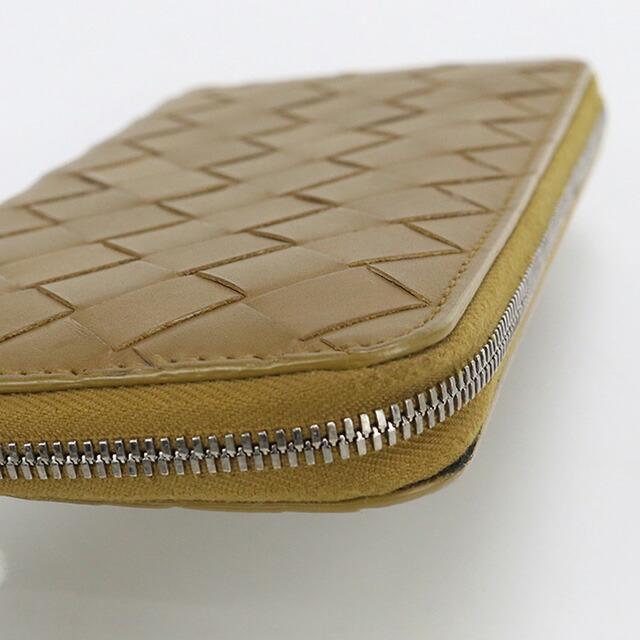 ✨美品✨ ボッテガヴェネタ ラウンド長財布 イントレチャート ブラウン イエロー ✨美品✨ ボッテガヴェネタ ラウンド長財布 イントレチャート ブラウン