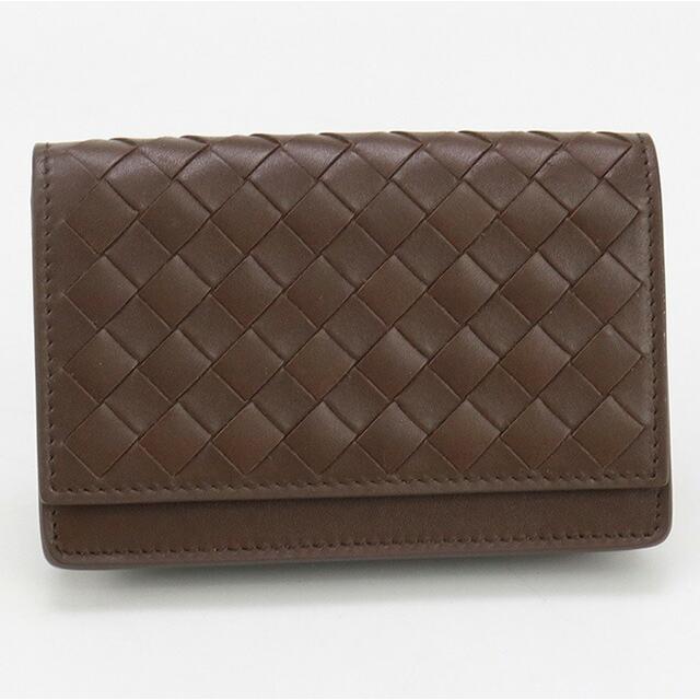ボッテガヴェネタ イントレチャート ブラウン 名刺入れ【60】 BOTTEGA VENETA（ボッテガ・ヴェネタ） 中古 名刺入れ メンズ ブランド