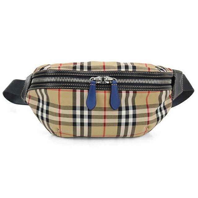 【希少】BURBERRY ボディバッグ ウエストポーチ デニム調 ノバチェック BURBERRY（バーバリー） 中古 ボディバッグ メンズ ブランド ノバ
