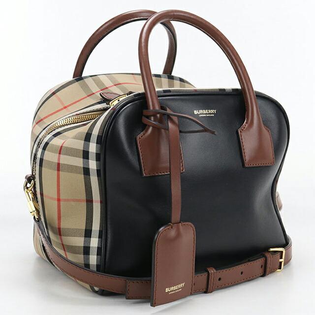 BURBERRY バーバリー ノバチェック メガチェック 2WAY ハンドバッグ ノバチェック ハンドバッグ キャンバス レザー レッド ライトブラウン
