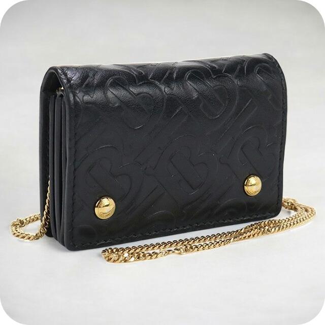 未使用級✨ Burberry バーバリー　財布 チェーン　ケース　ブラック BURBERRY（バーバリー） 中古 カードケース レディース ブランド