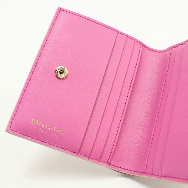 希少✨BVLGARI ビーゼロワン　サフィアーノレザー　二つ折り長財布　ピンク BVLGARI（ブルガリ） 中古 二つ折り財布 レディース ブランド ロゴ