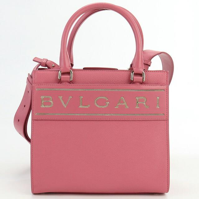 中古 ブルガリ ハンドバッグ レディース ブランド BVLGARI ブルガリ ロゴ トート レザー 291221 ピンク｜nanaple｜02