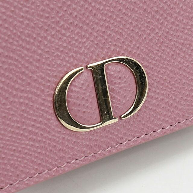 Dior ピンクレザー 三つ折り財布<並行輸入品>aです。 ディオール カナージュ レディディオール ロータスウォレット 三つ折り