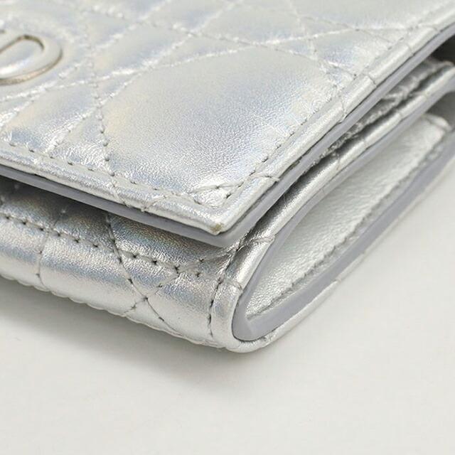 Christian Dior グレー キルティング 二つ折り財布 Dior グレー キルティング 二つ折り財布