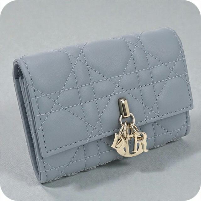 ディオール グリシン ウォレット マイディオール S0966ONMJ_M81B 二折財布 DIOR | My Dior Glycine ウォレット カナージュ ラムスキン