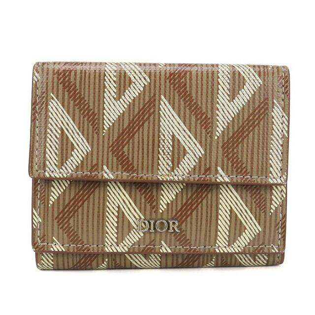 Dior ブラウンレザー 三つ折り財布 Christian Dior（クリスチャン・ディオール） 中古 ディオール 三折