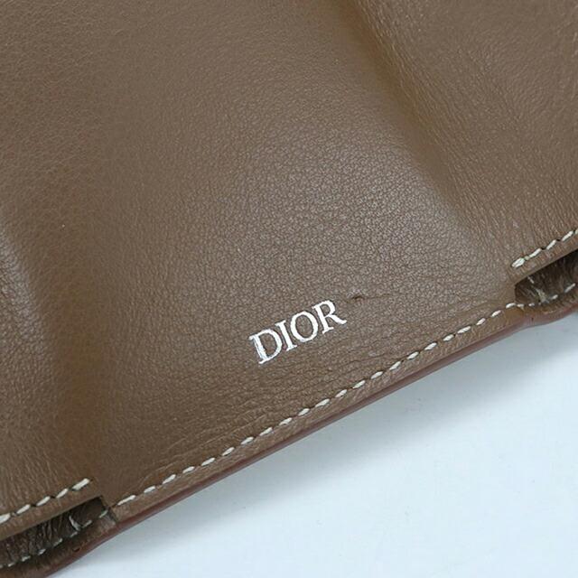 Dior ブラウンレザー 三つ折り財布 Christian Dior（クリスチャン・ディオール） 中古 ディオール 三折