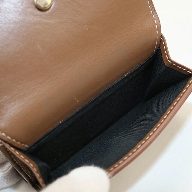 【新品•未使用】Christian Dior 三つ折り財布 レザー茶 Christian Dior（クリスチャン・ディオール） 中古 ディオール 三折