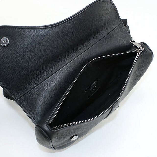 クリスチャン ディオール ボディバッグ ショルダーバッグ ブラック サドル 1ADPO095YKK 美品 レザー 中古 23-BO-1118 Christian Dior クロスボディ 黒 フラップ 本革 ステッチ メンズ レディース Christian Dior（クリスチャン・ディオール） ディオール DIOR