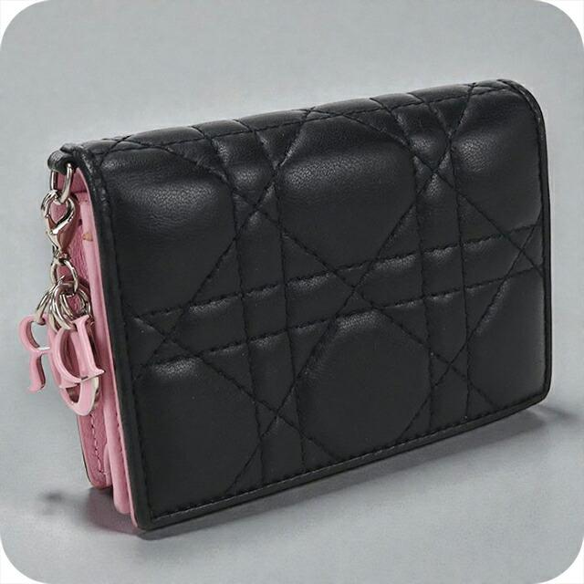 DIOR/ChristianDior(ディオール/クリスチャンディオール) 2つ折り財布 レディディオール ライトピンク レザー Christian Dior（クリスチャン・ディオール） 中古 ディオール 二折