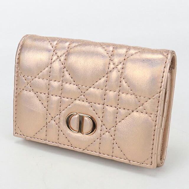 Dior ディオール　CARO バイフォールドウォレット ピンク 二つ折り財布 Christian Dior（クリスチャン・ディオール） 中古 ディオール 二折