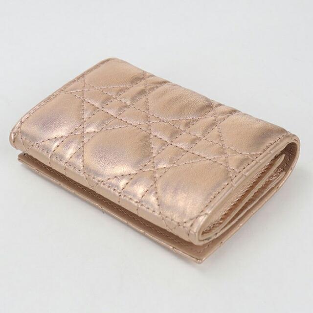 Dior ディオール　CARO バイフォールドウォレット ピンク 二つ折り財布 Christian Dior（クリスチャン・ディオール） 中古 ディオール 二折