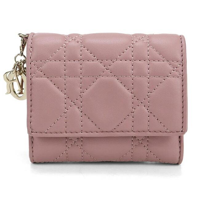 ディオール カナージュ レディディオール 3つ折り財布 ユニセックス 送料無料 【中古】 ディオール(Dior)ディオール レディディオール カナージュ 三つ折り