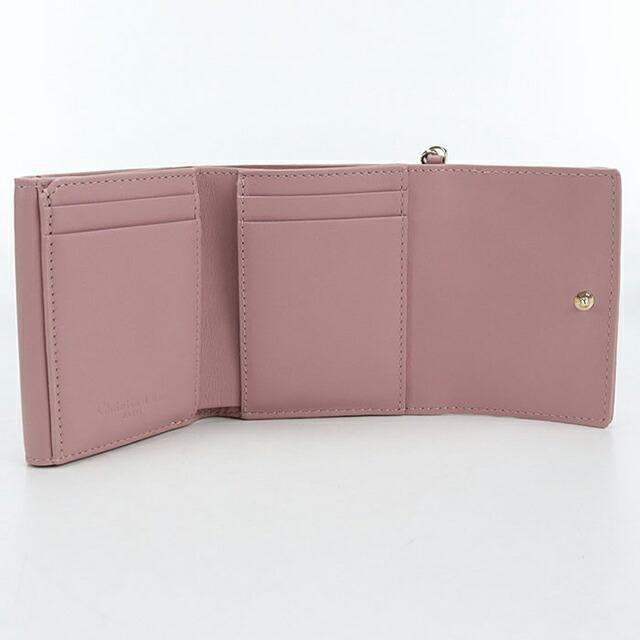 【即購入可能】Dior 三つ折り財布 ピンク クリスチャンディオール Christian Dior 三つ折り財布 パテントレザー