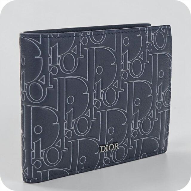 Dior 二つ折り財布 ロゴパターン グレー系 Christian Dior（クリスチャン・ディオール） 中古 ディオール 二