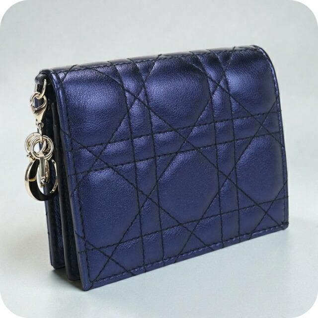 【週末限定セール‼️】Christian Dior 二つ折り財布 ネイビー Christian Dior（クリスチャン・ディオール） 中古 ディオール 二