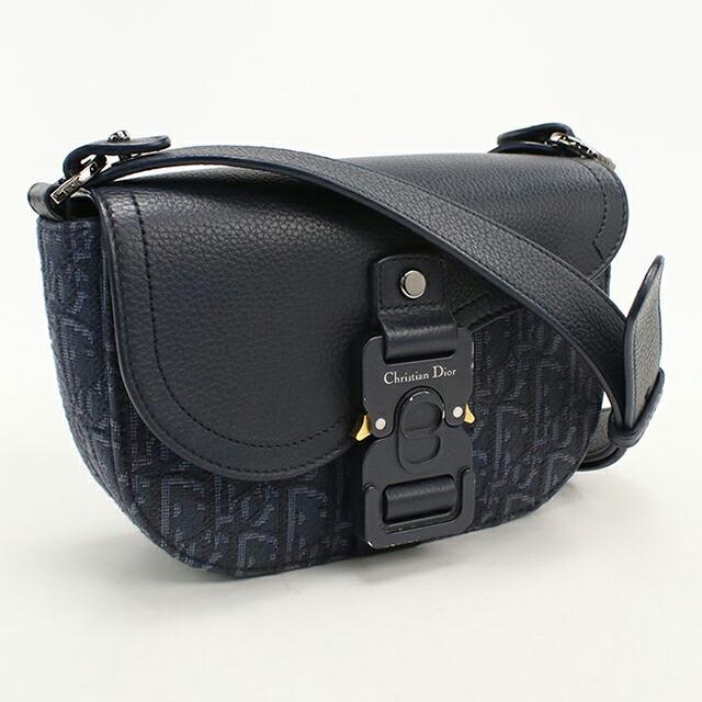 ディオール　ショルダーバッグ　ネイビー・ブラック系 Christian Dior（クリスチャン・ディオール） 中古 ディオール 斜め