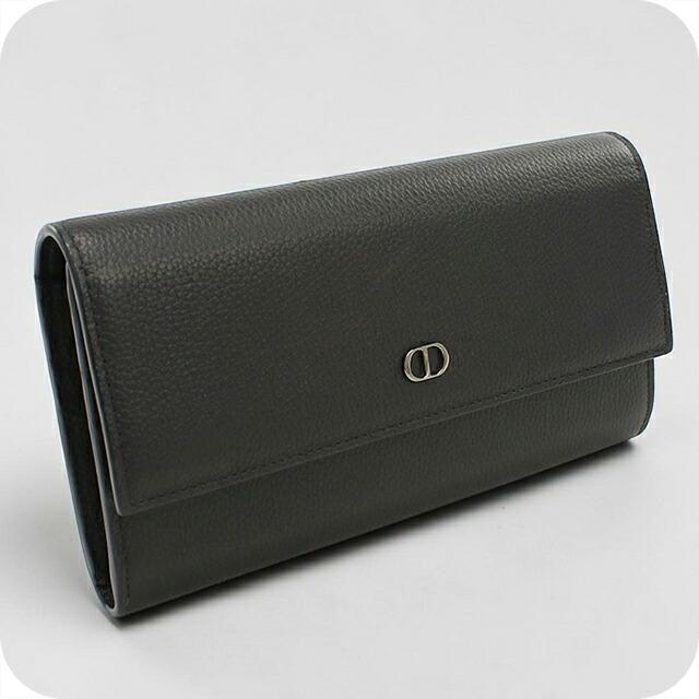 極美品⭐️現行デザイン✨️ディオール CD Icon フラップ 長財布 ブラック Christian Dior（クリスチャン・ディオール） 中古 ディオール 長財布