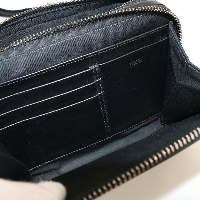クリスチャンディオール ショルダーバッグ シボ革 斜め掛け ブラック Christian Dior 中古 クリスチャンディオール 斜め掛け