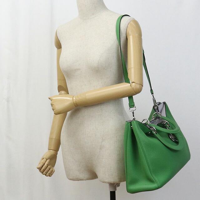 希少！Diorハンドバッグ ダークグリーン Christian Dior（クリスチャン・ディオール） 中古 ディオール トート