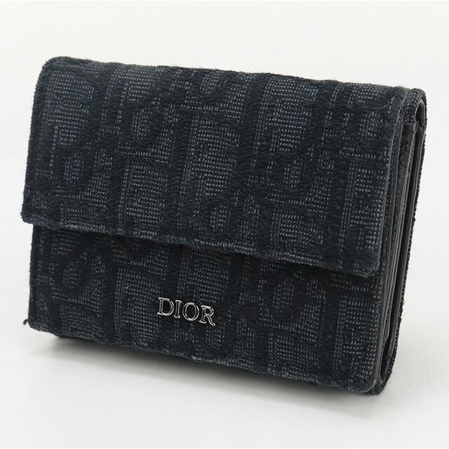 Christian Dior 中古 ディオール 三折財布 メンズ ブランド オブリーク