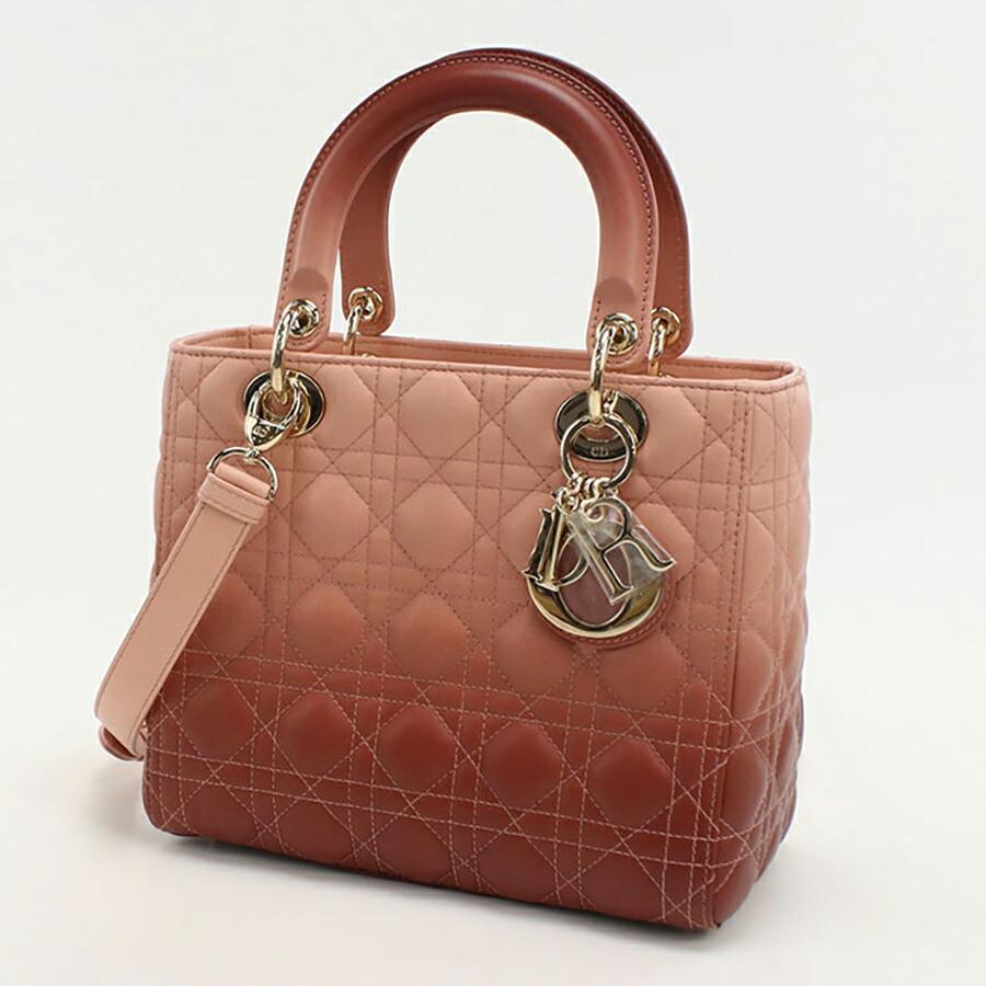 正規品 Dior ブラウン ハンドバッグ 中型 ロック付き 中古・古着通販】Christian Dior (クリスチャン ディオール