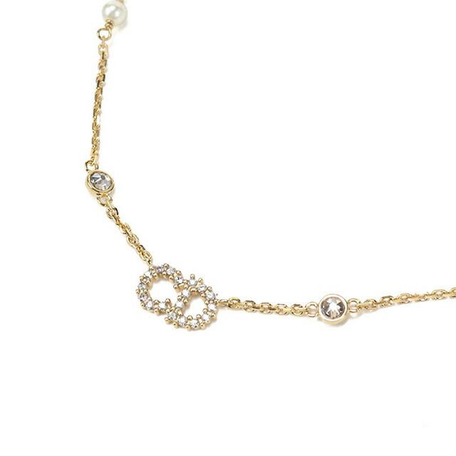 極美品　ディオール　クレール ディー リュヌ ネックレス ロゴ　ゴールド Christian Dior ディオール DIOR ネックレス レディース Clair D