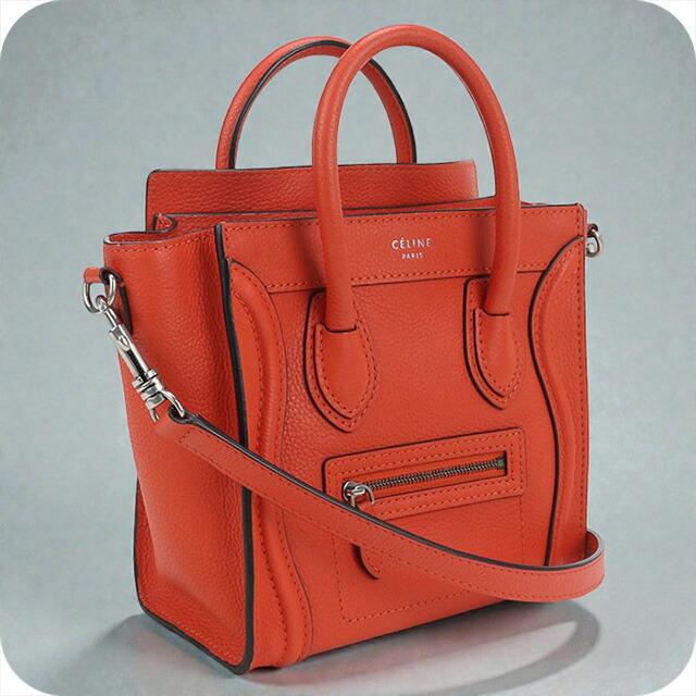 中古良品CELINE セリーヌ ハンドバッグ ラゲージ ナノ レディース レッド CELINE（セリーヌ） 中古 ハンドバッグ レディース ブランド ラゲージ