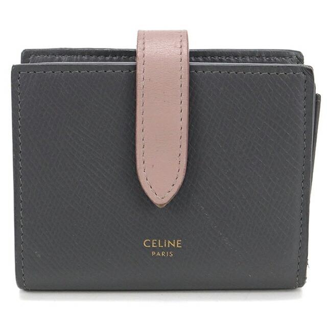 CELINE グレー 二つ折り財布 トリオンフ コンパクトウォレット