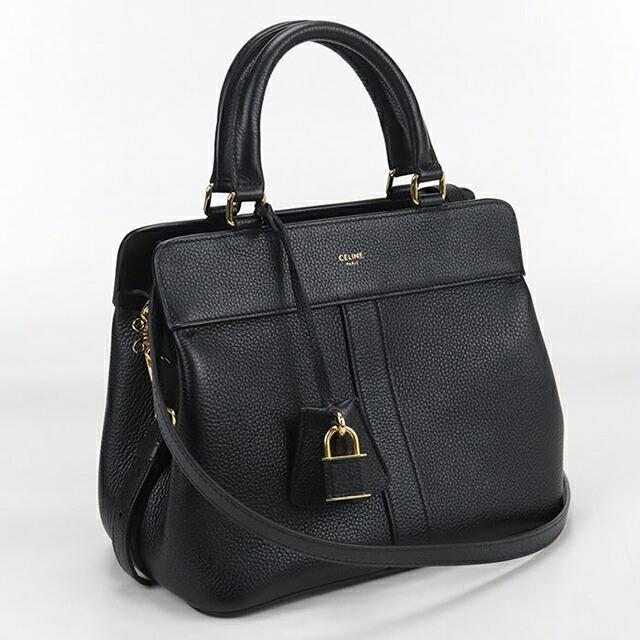 【美品】CELINE バッグ/カバ　スモール　ブラック　2way CELINE（セリーヌ） バーティカル カバ スモール 2way トートバッグ