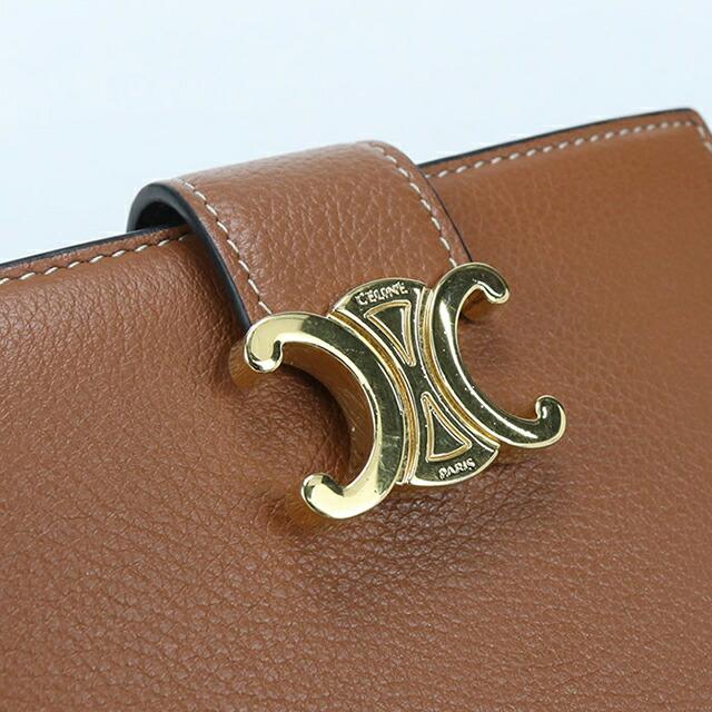 CELINE ブラウン 二つ折り財布 タッセル付き CELINE（セリーヌ） CELINE 2つ折り財布 小銭入れ付き BI-FOLD WALLET