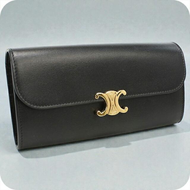 最終お値下げ★新品未使用　セリーヌ Celine 長財布 付属品有　フィービー期 CELINE（セリーヌ） 中古 長財布二折 レディース ブランド トリオンフ
